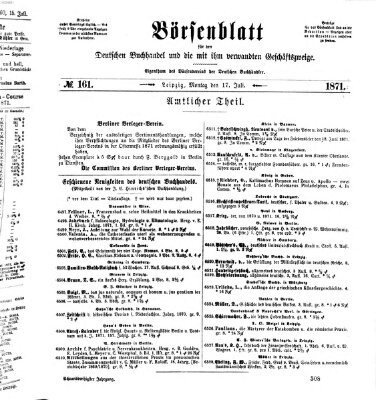 Börsenblatt für den deutschen Buchhandel Montag 17. Juli 1871