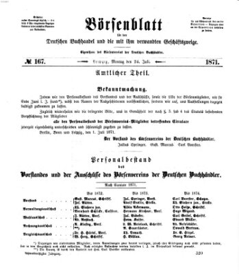 Börsenblatt für den deutschen Buchhandel Montag 24. Juli 1871