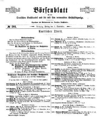 Börsenblatt für den deutschen Buchhandel Freitag 1. September 1871