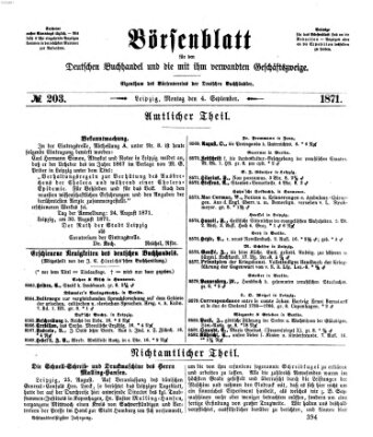 Börsenblatt für den deutschen Buchhandel Montag 4. September 1871