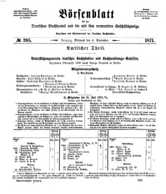 Börsenblatt für den deutschen Buchhandel Mittwoch 6. September 1871