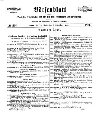 Börsenblatt für den deutschen Buchhandel Freitag 8. September 1871