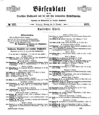 Börsenblatt für den deutschen Buchhandel Montag 2. Oktober 1871