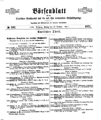 Börsenblatt für den deutschen Buchhandel Freitag 13. Oktober 1871