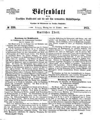 Börsenblatt für den deutschen Buchhandel Montag 16. Oktober 1871