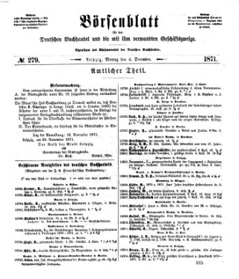 Börsenblatt für den deutschen Buchhandel Montag 4. Dezember 1871