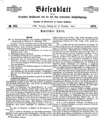 Börsenblatt für den deutschen Buchhandel Montag 18. Dezember 1871