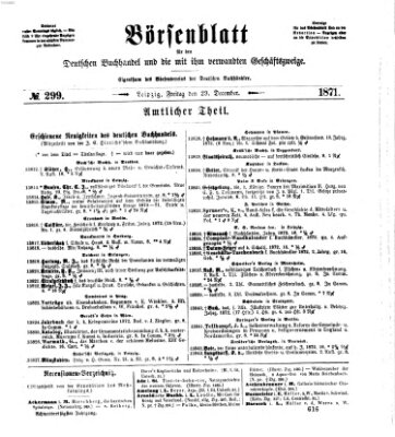 Börsenblatt für den deutschen Buchhandel Freitag 29. Dezember 1871