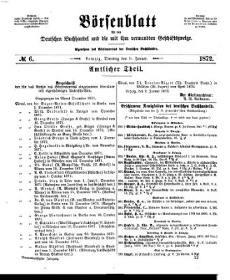 Börsenblatt für den deutschen Buchhandel Dienstag 9. Januar 1872