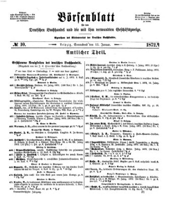 Börsenblatt für den deutschen Buchhandel Samstag 13. Januar 1872