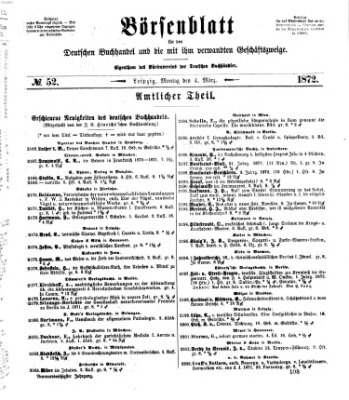 Börsenblatt für den deutschen Buchhandel Montag 4. März 1872