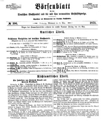 Börsenblatt für den deutschen Buchhandel Mittwoch 8. Mai 1872