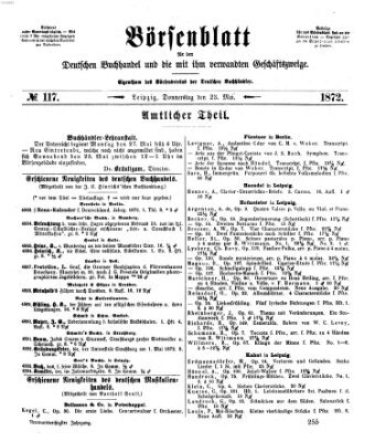 Börsenblatt für den deutschen Buchhandel Donnerstag 23. Mai 1872