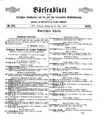 Börsenblatt für den deutschen Buchhandel Freitag 24. Mai 1872