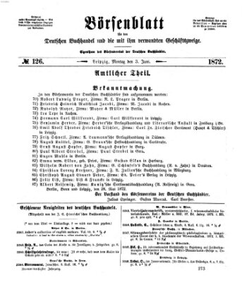 Börsenblatt für den deutschen Buchhandel Montag 3. Juni 1872