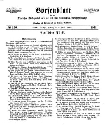 Börsenblatt für den deutschen Buchhandel Freitag 7. Juni 1872