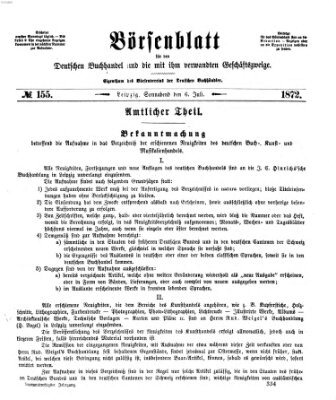 Börsenblatt für den deutschen Buchhandel Samstag 6. Juli 1872