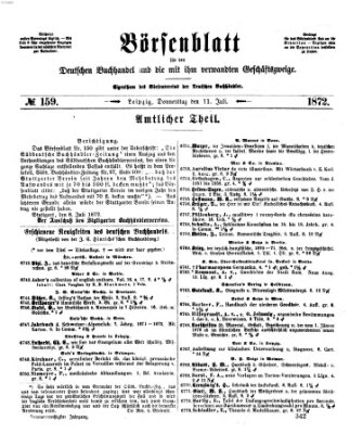 Börsenblatt für den deutschen Buchhandel Donnerstag 11. Juli 1872