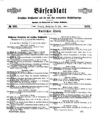 Börsenblatt für den deutschen Buchhandel Freitag 19. Juli 1872