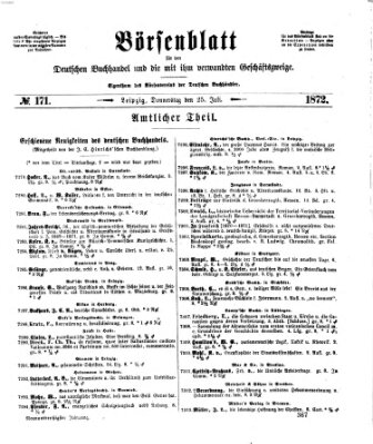 Börsenblatt für den deutschen Buchhandel Donnerstag 25. Juli 1872