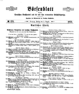 Börsenblatt für den deutschen Buchhandel Freitag 2. August 1872