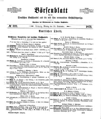 Börsenblatt für den deutschen Buchhandel Montag 23. September 1872