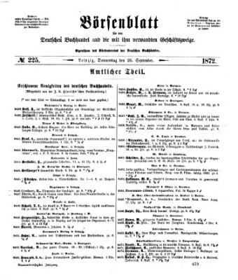 Börsenblatt für den deutschen Buchhandel Donnerstag 26. September 1872