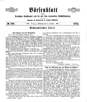 Börsenblatt für den deutschen Buchhandel Mittwoch 2. Oktober 1872