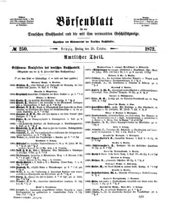 Börsenblatt für den deutschen Buchhandel Freitag 25. Oktober 1872