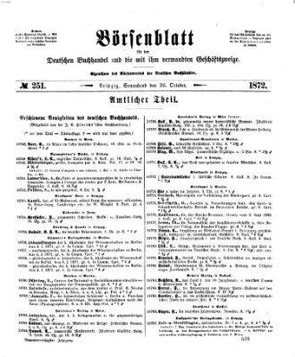 Börsenblatt für den deutschen Buchhandel Samstag 26. Oktober 1872