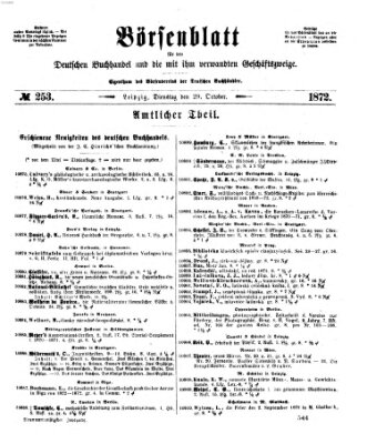 Börsenblatt für den deutschen Buchhandel Dienstag 29. Oktober 1872