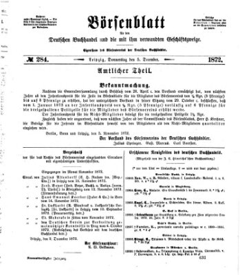 Börsenblatt für den deutschen Buchhandel Donnerstag 5. Dezember 1872