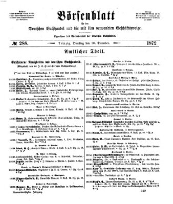 Börsenblatt für den deutschen Buchhandel Dienstag 10. Dezember 1872