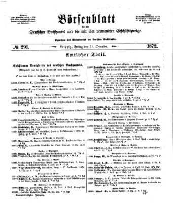 Börsenblatt für den deutschen Buchhandel Freitag 13. Dezember 1872