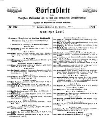 Börsenblatt für den deutschen Buchhandel Freitag 20. Dezember 1872