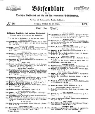 Börsenblatt für den deutschen Buchhandel Montag 24. März 1873