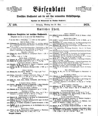 Börsenblatt für den deutschen Buchhandel Montag 26. Mai 1873