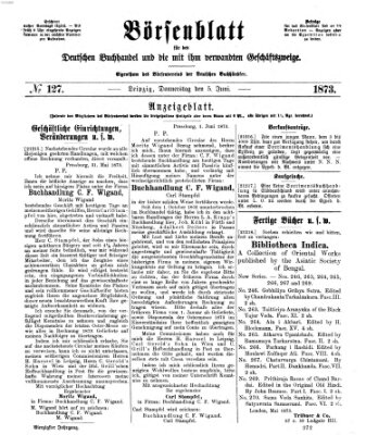 Börsenblatt für den deutschen Buchhandel Donnerstag 5. Juni 1873