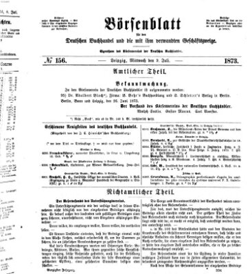 Börsenblatt für den deutschen Buchhandel Mittwoch 9. Juli 1873