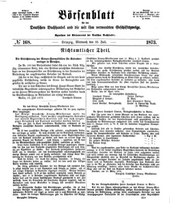 Börsenblatt für den deutschen Buchhandel Mittwoch 23. Juli 1873