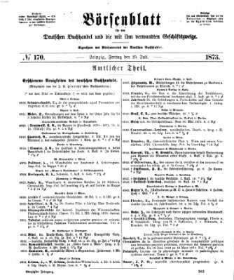 Börsenblatt für den deutschen Buchhandel Freitag 25. Juli 1873