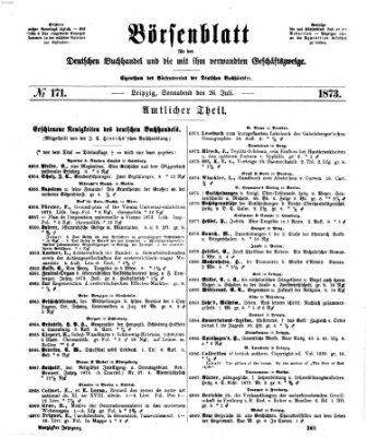 Börsenblatt für den deutschen Buchhandel Samstag 26. Juli 1873