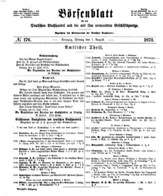 Börsenblatt für den deutschen Buchhandel Freitag 1. August 1873