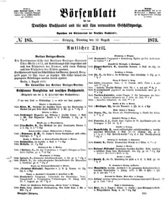 Börsenblatt für den deutschen Buchhandel Dienstag 12. August 1873