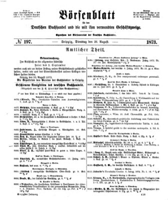 Börsenblatt für den deutschen Buchhandel Dienstag 26. August 1873