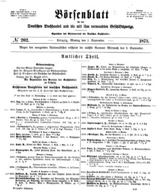 Börsenblatt für den deutschen Buchhandel Montag 1. September 1873