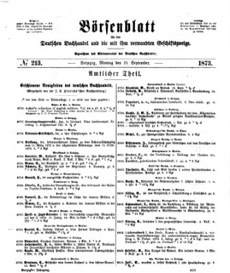 Börsenblatt für den deutschen Buchhandel Montag 15. September 1873