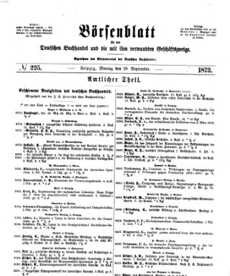 Börsenblatt für den deutschen Buchhandel Montag 29. September 1873