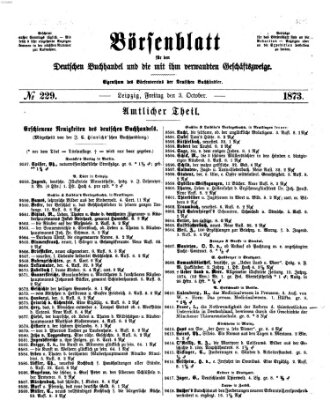 Börsenblatt für den deutschen Buchhandel Freitag 3. Oktober 1873