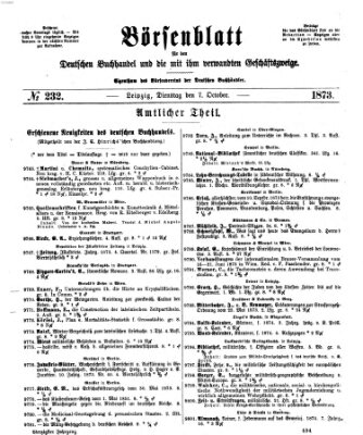 Börsenblatt für den deutschen Buchhandel Dienstag 7. Oktober 1873